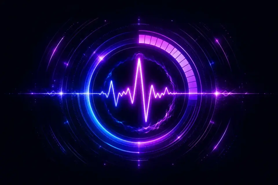 a pulse graph with futuristic design